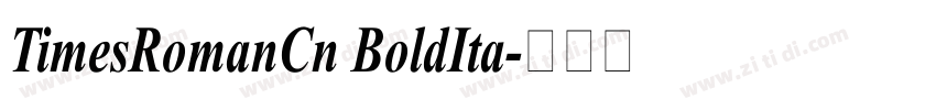 TimesRomanCn BoldIta字体转换